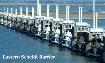The Eastern Scheldt (lift gate) barrier